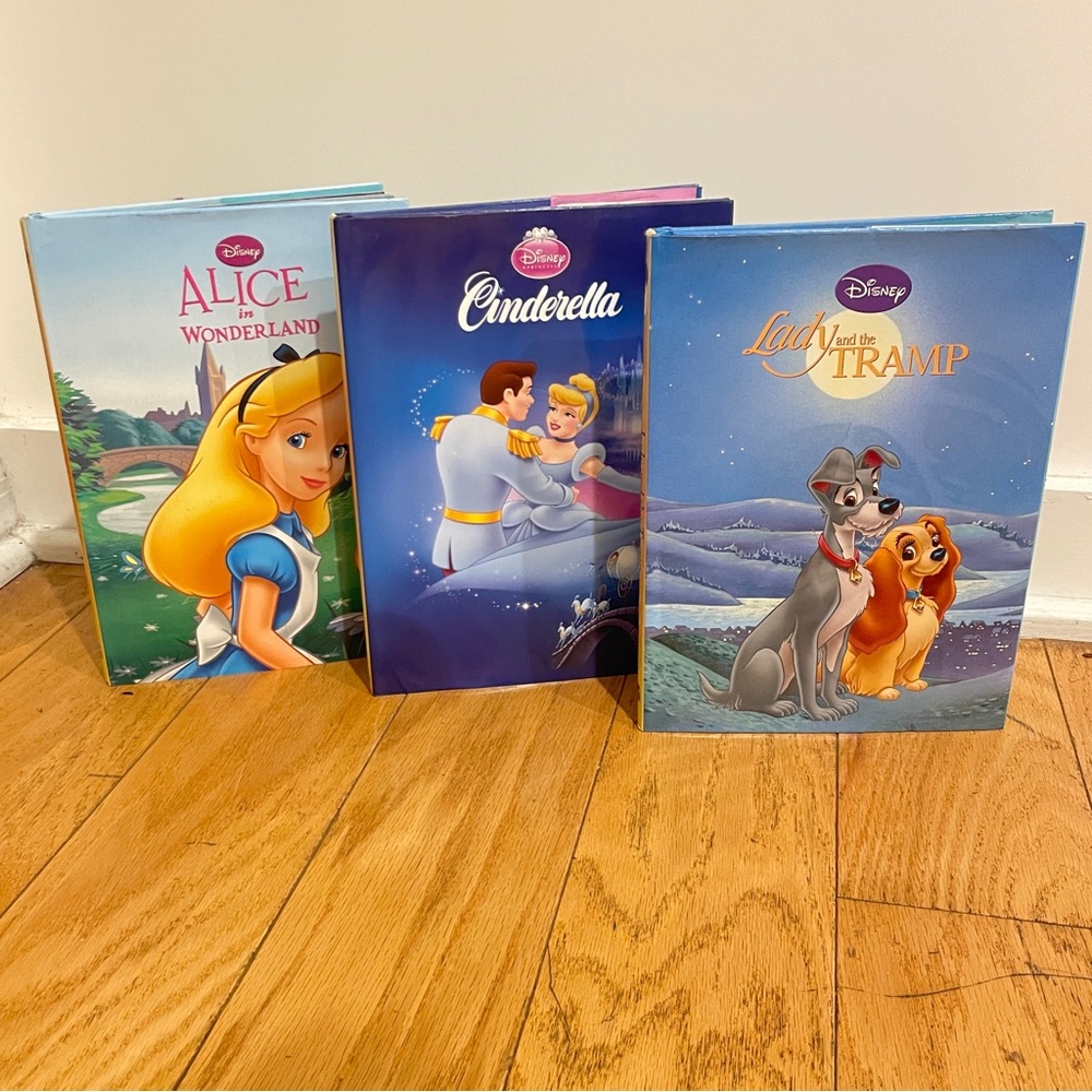 Walt Disney bundle hardcover books classic Alice Lady Tramp Cinderella set lot